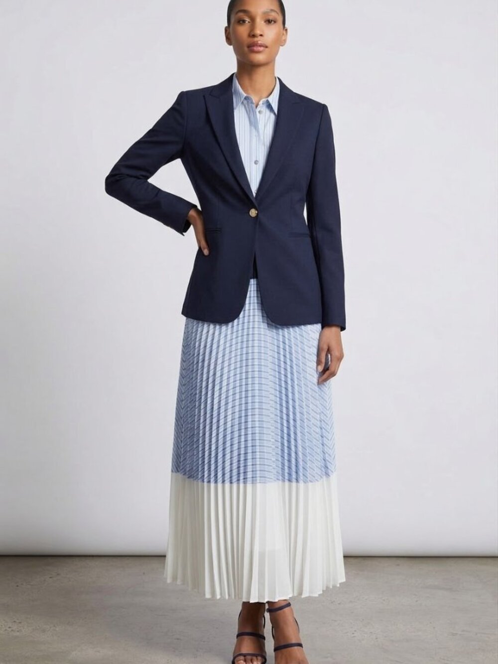 Elegant Maxi Pleated Dress Women Large - Picture 2 of 7